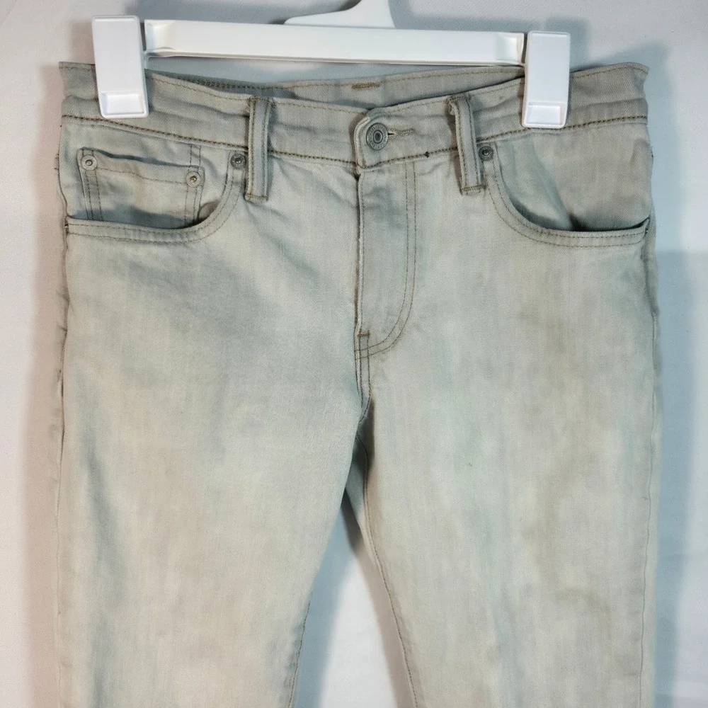 Levis 511 Slim Fit Jeans Mens 30x30 Light Wash Blue Denim M109